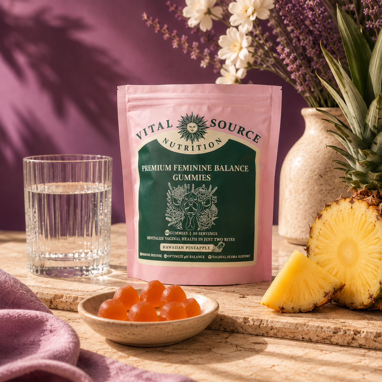 Vital Source™ Feminine Gummies — Dagelijkse Verzorging voor Vaginale Gezondheid | 60 stuks / 30 dagen