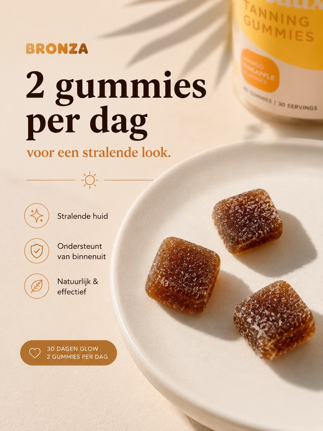 Gleaux™ Tanning Gummies — Gloed van Binnenuit | 60 stuks / 30 dagen