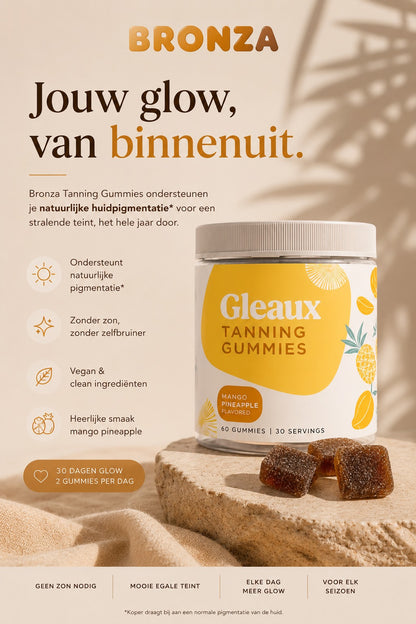 Gleaux™ Tanning Gummies — Gloed van Binnenuit | 60 stuks / 30 dagen
